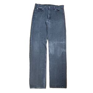 Vintage Levi's 505 Orange Tab Washed Black Jeans 34/32 USA Made Straight 90s